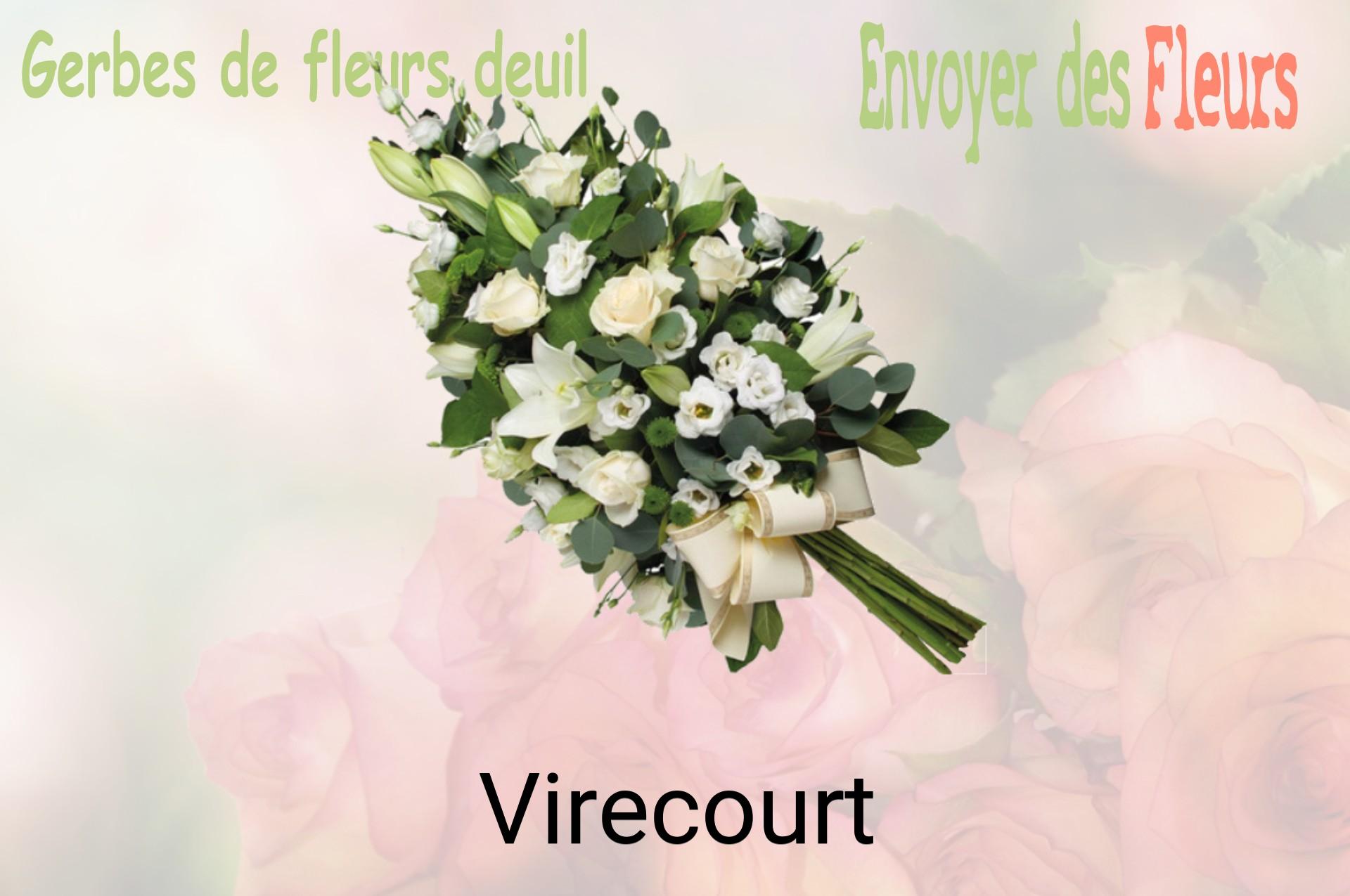 Gerbe de fleurs de deuil livrée à Virecourt